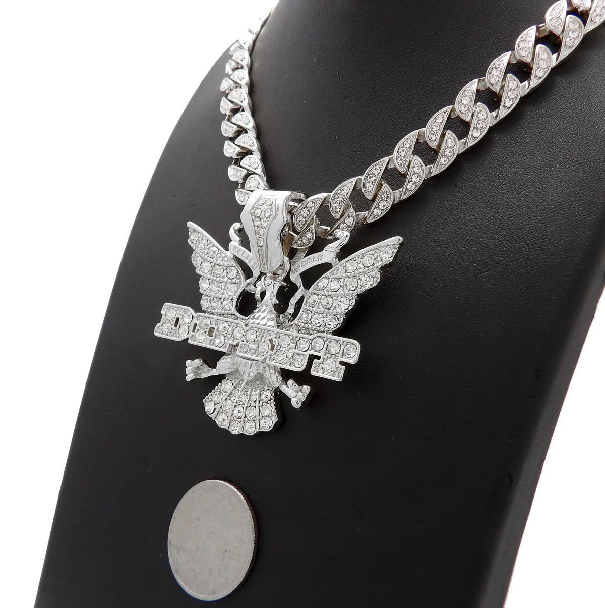 18" Silver Cuban Chain Necklace F27827