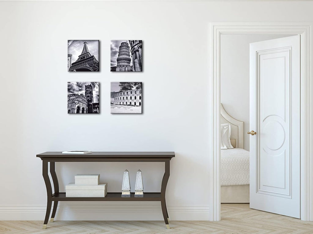 Black and White 4 Panels Giclee Canvas Prints C467871