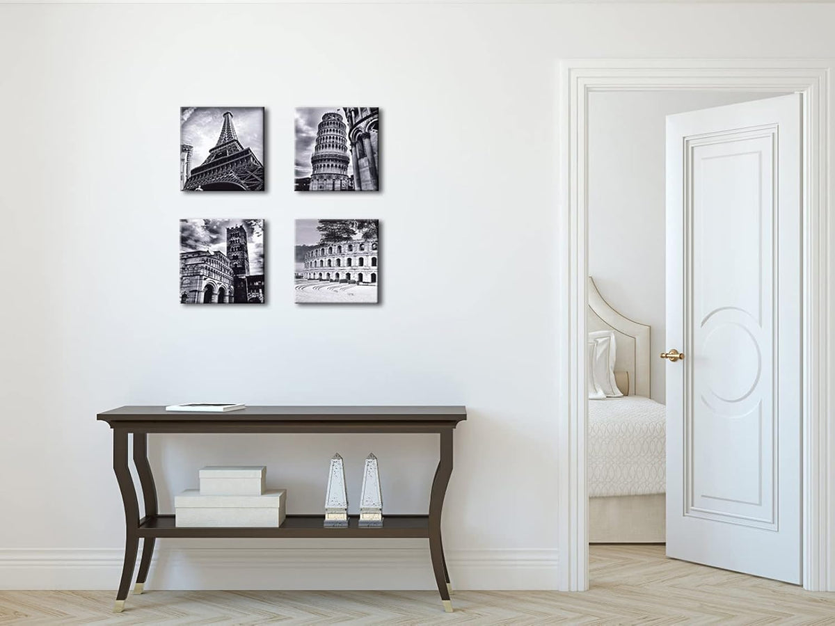 Black and White 4 Panels Giclee Canvas Prints C467871