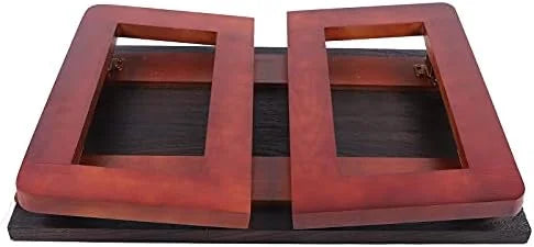 Walnut Oval Nesting Coffee Table Set of 2 with Metal Legs E5233