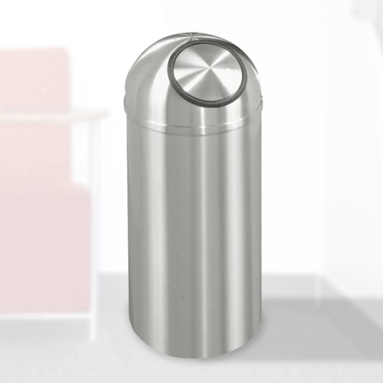 12 Gallon Dome Top Trash Receptacle with Plastic Liner E194