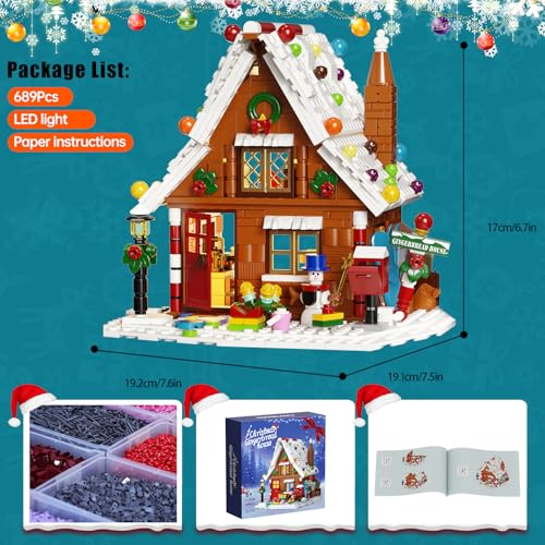 Gingerbread House Building Kit with LED Lights I4768