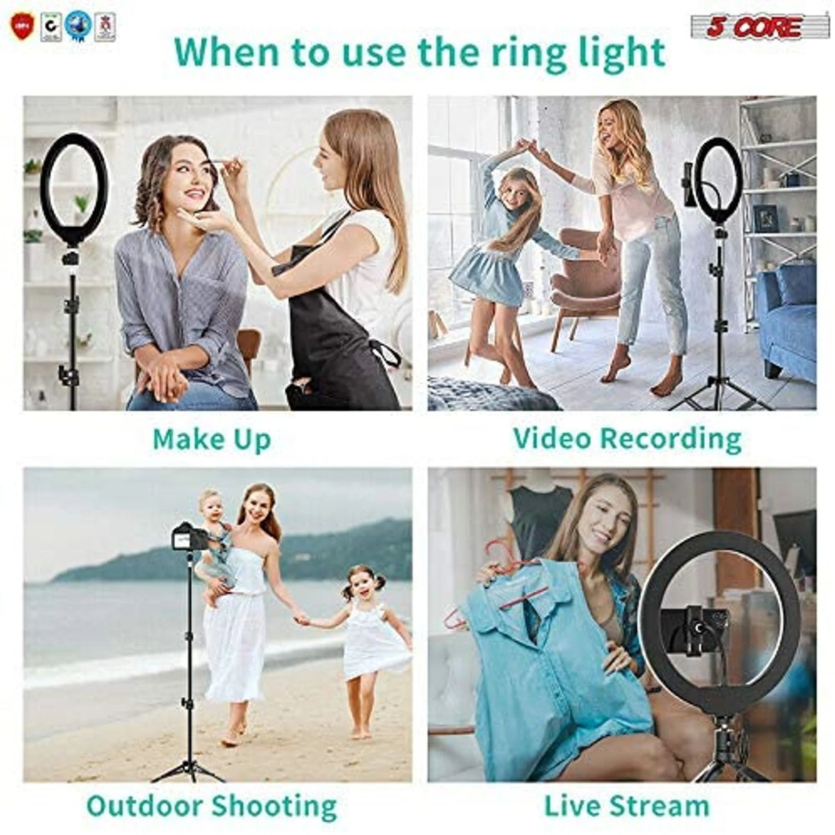 10" LED Ring Light with Tripod Stand Phone Holder I90037