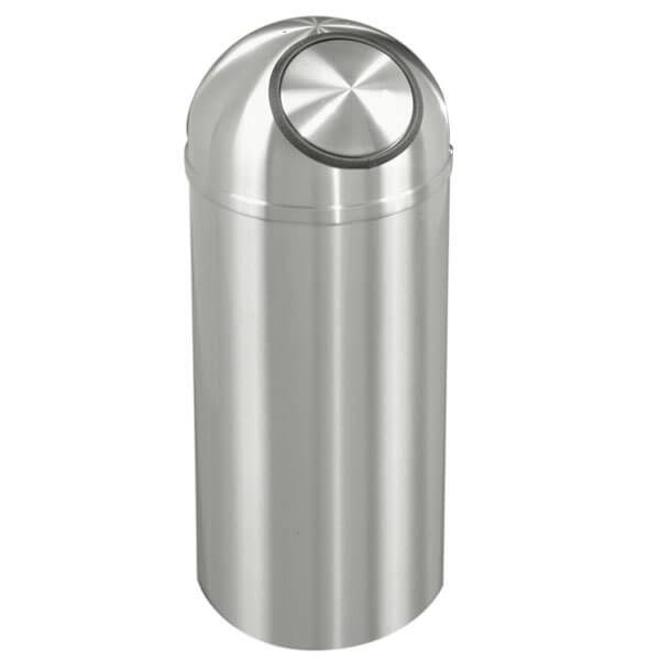 12 Gallon Dome Top Trash Receptacle with Plastic Liner E194