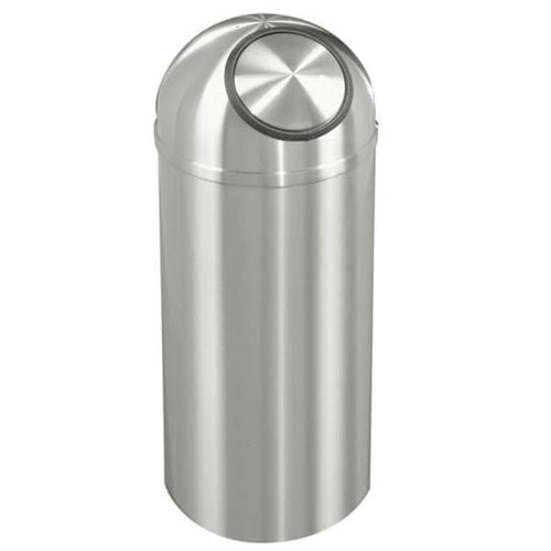12 Gallon Dome Top Trash Receptacle with Plastic Liner E194