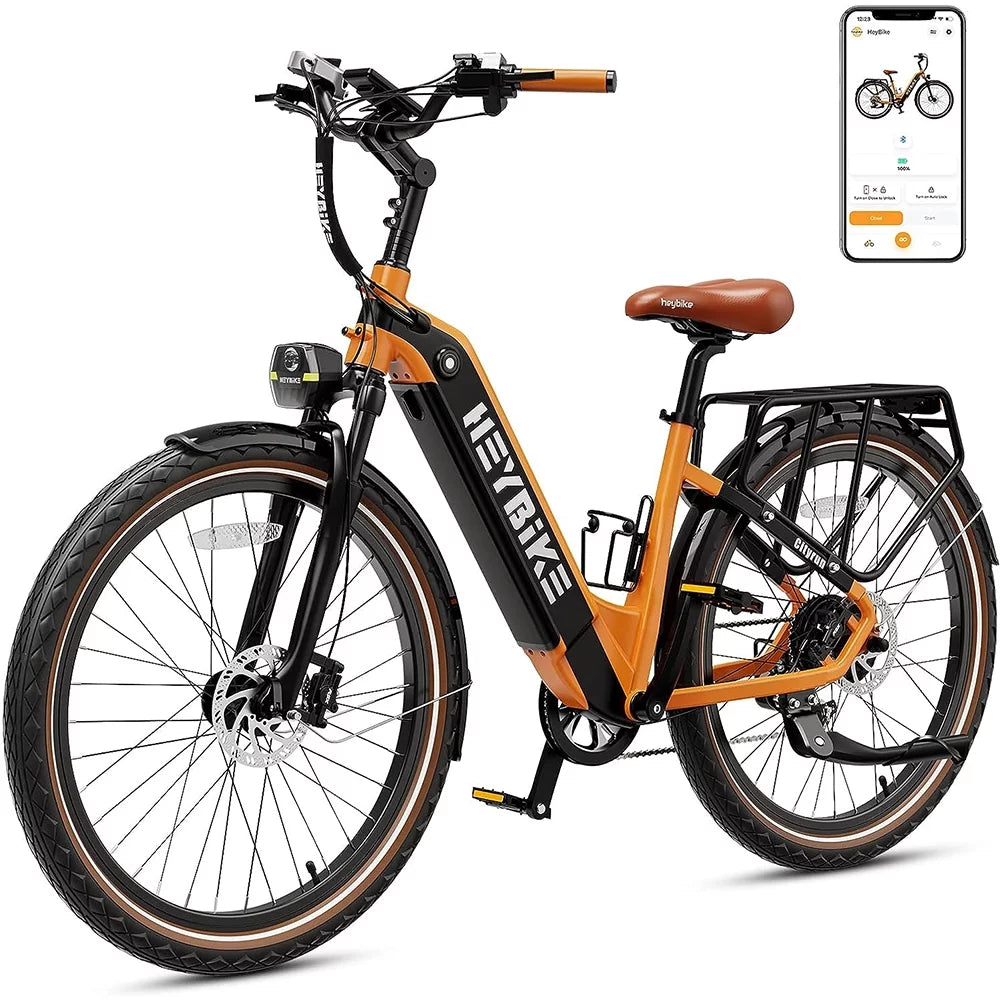 500W 26 Electric Hybrid Bike with 48V 15Ah Removable Battery, Black E4303
