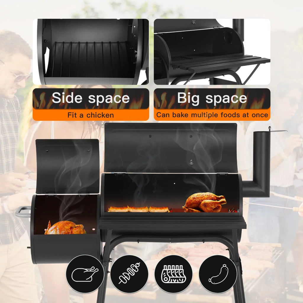 Charcoal Grills Outdoor BBQ Grill Portable Grill Offset Smoker K635679