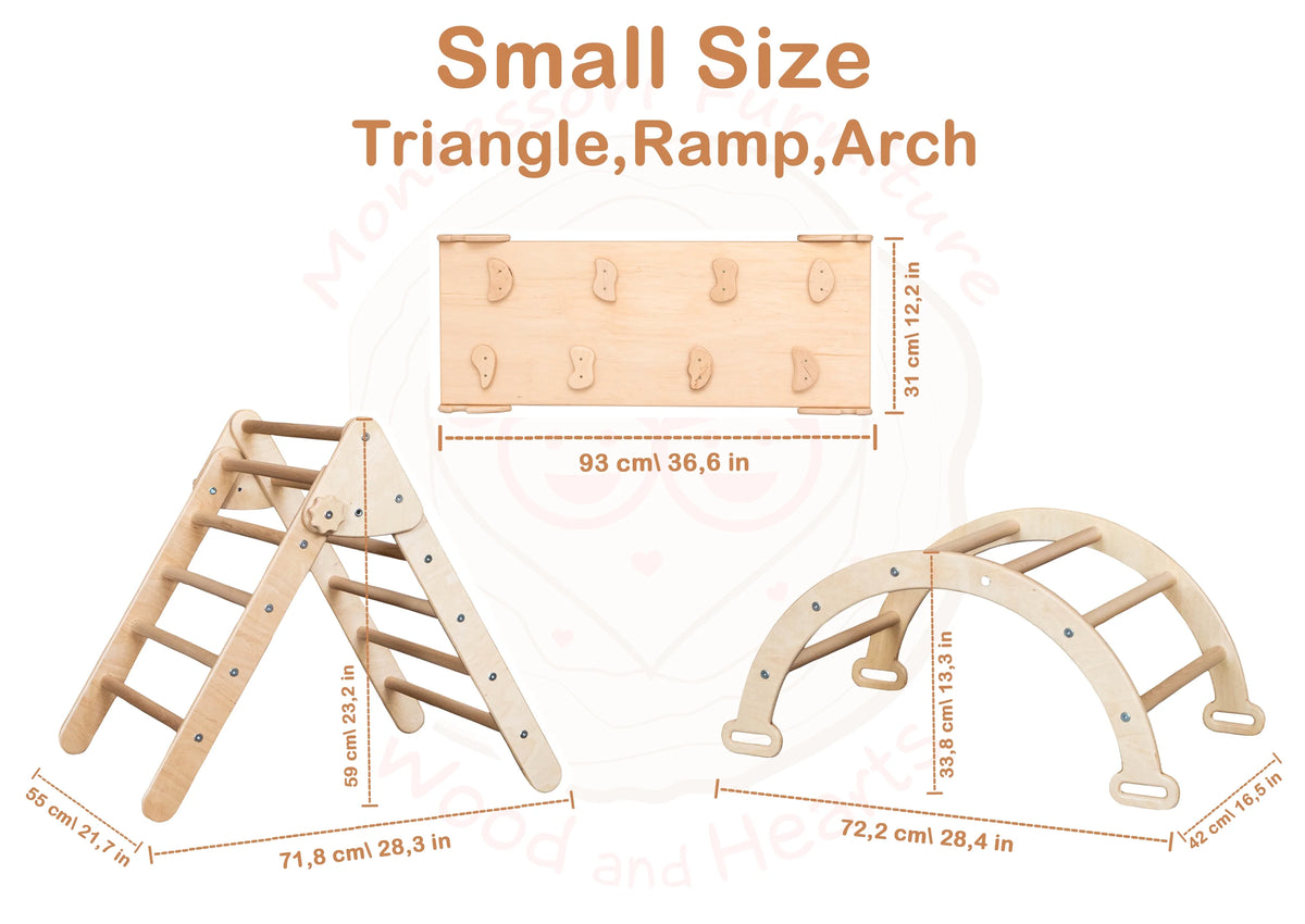 Montessori Climbing Set Wooden Toy Baby Gym A877504