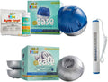 Frog @Ease Floating System with 3 Refill SmartChlor Replacement Mineral Cartridges, Jump Start Shock and 30 Test Strips with Bonus White Spa Thermometer U96796