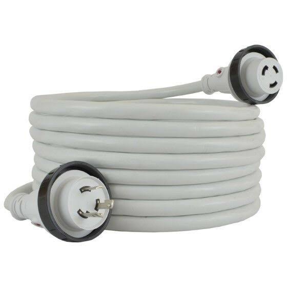 30 Amp Marine Shore Power Cordset with Light Indicator, 50-Feet O15441