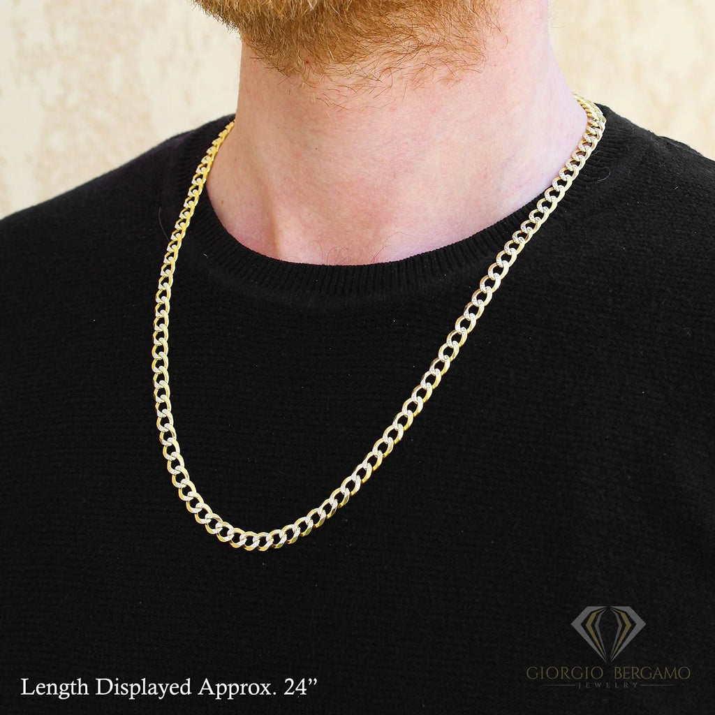 Yellow Gold Plated Cuban Chain Necklace Q7853