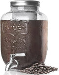 1 Gallon Cold Brew Coffee Maker with Glass Carafe and Stainless Steel Filter N975