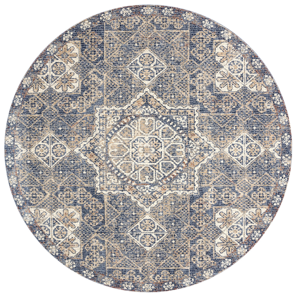 Blue 9'6 x 9'6 Rug V84133