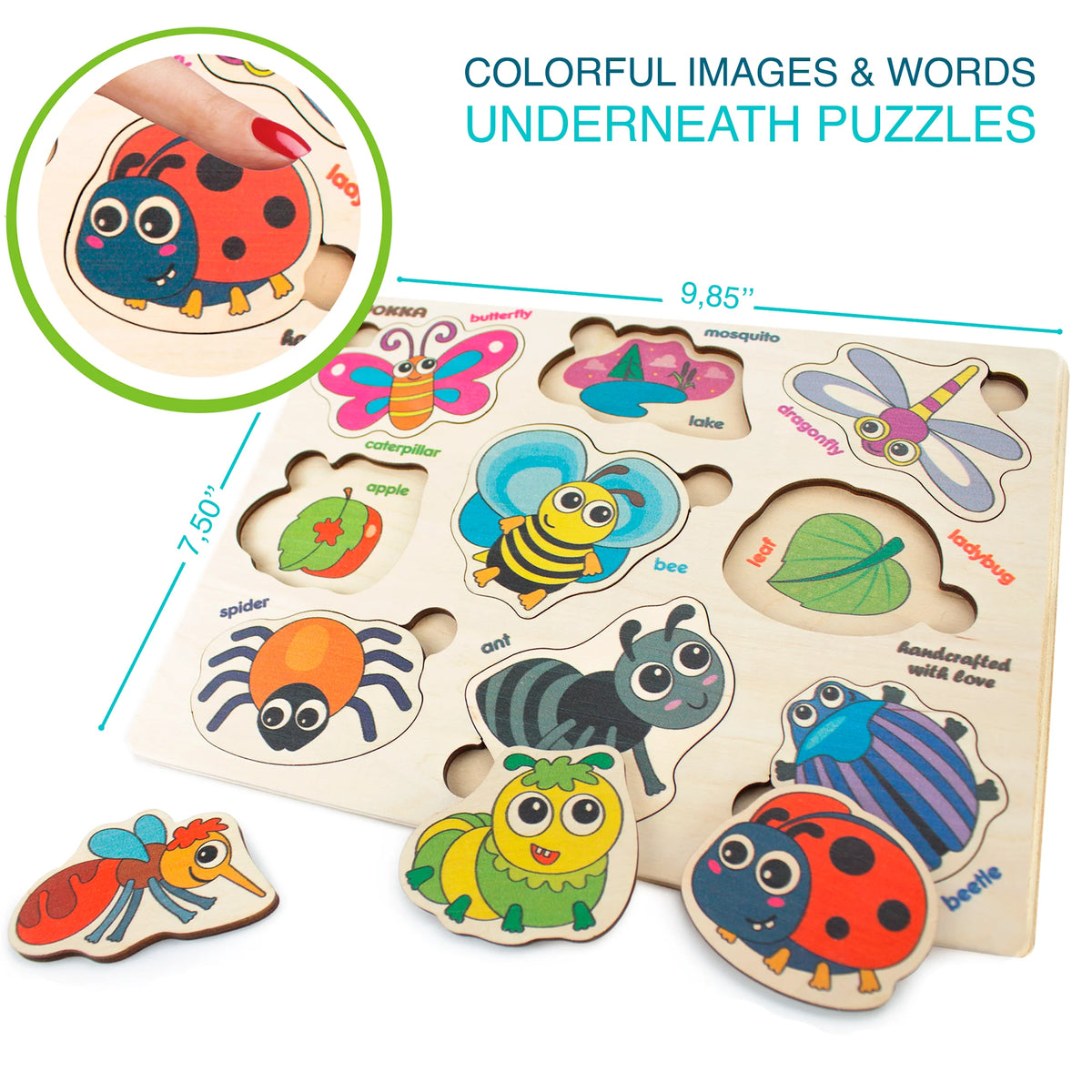 6 Pcs Wooden Puzzles for Toddlers H453