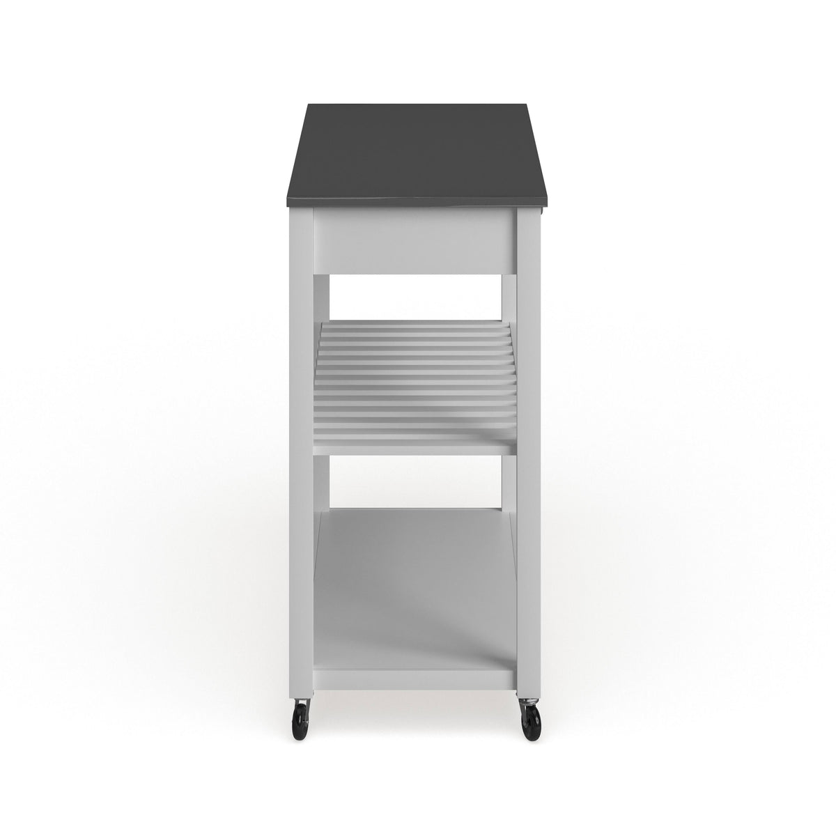 White Wood Kitchen Cart Island N705396