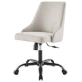 Black Beige Fabric Swivel Chair H236
