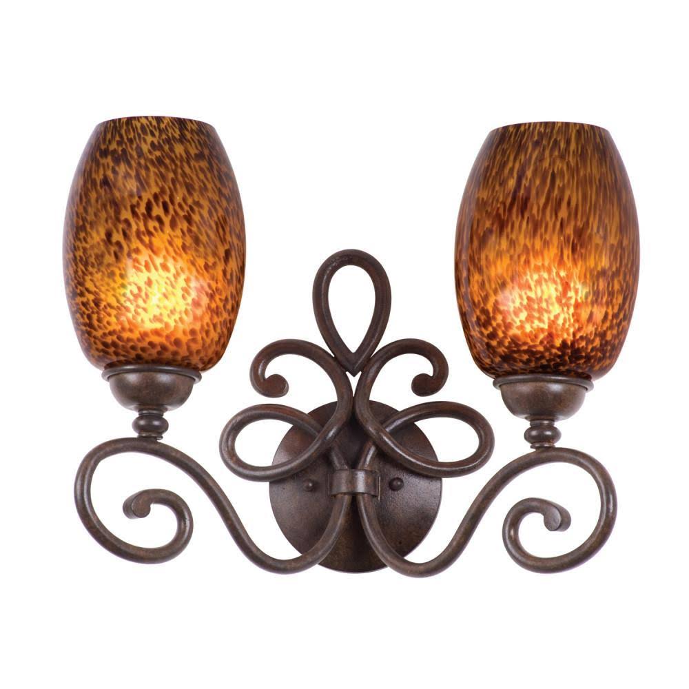 2 Light Antique Copper Bath F3489