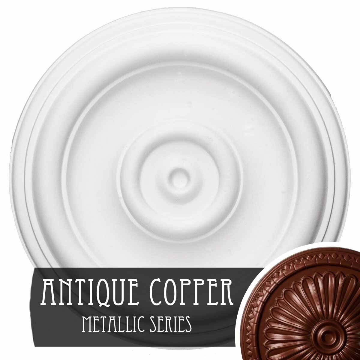 12x22OD x 1x22P Hand-Painted Pewter Ceiling Medallion D897366