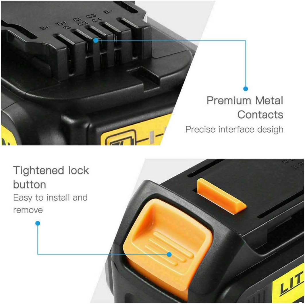 2 Pack 6.0Ah 20V Lithium ion Rechargeable Battery X7202