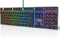V700RGB LED Alloy Backlit Wired Mechanical Gaming Keyboard with Blue Switches, Braided Fiber Cable, Pack of 2 Q345