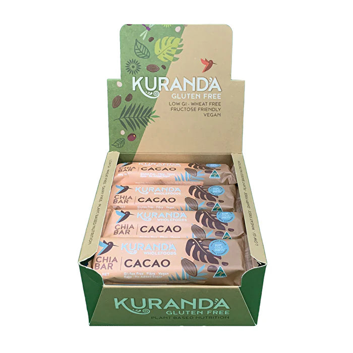 Gluten Free Chia Bars Chia & Cacao Nibs 40g x 16 V9453