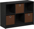 White/Light Blue Bookcase Storage Shelves U30272