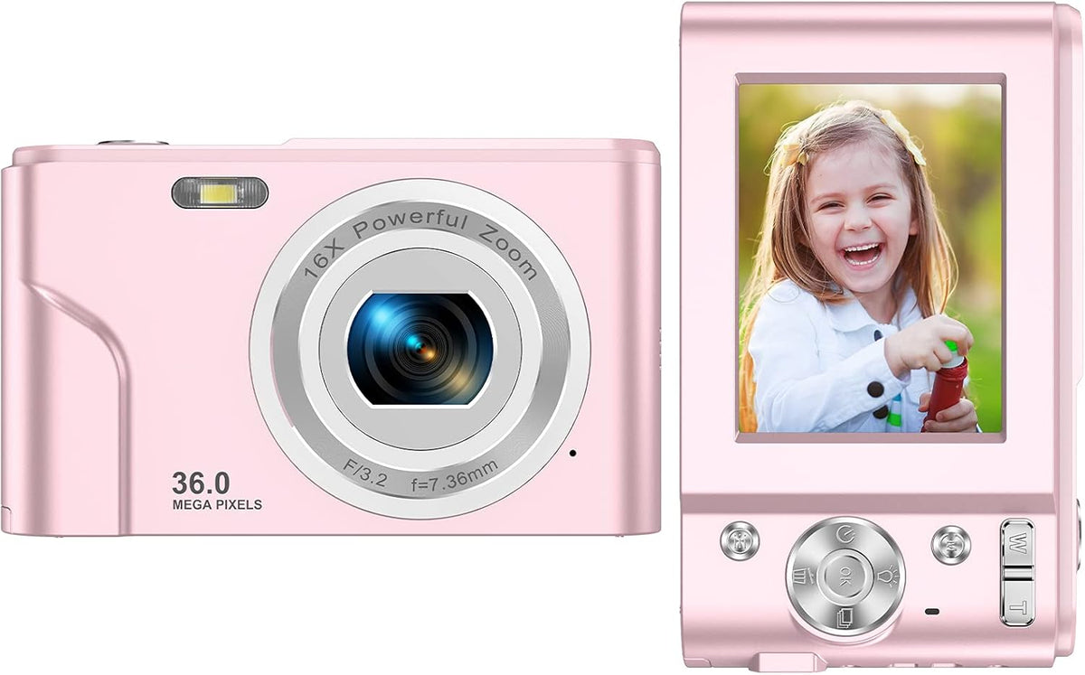 Black 36MP FHD 1080P Mini Digital Camera with 16X Digital Zoom U612