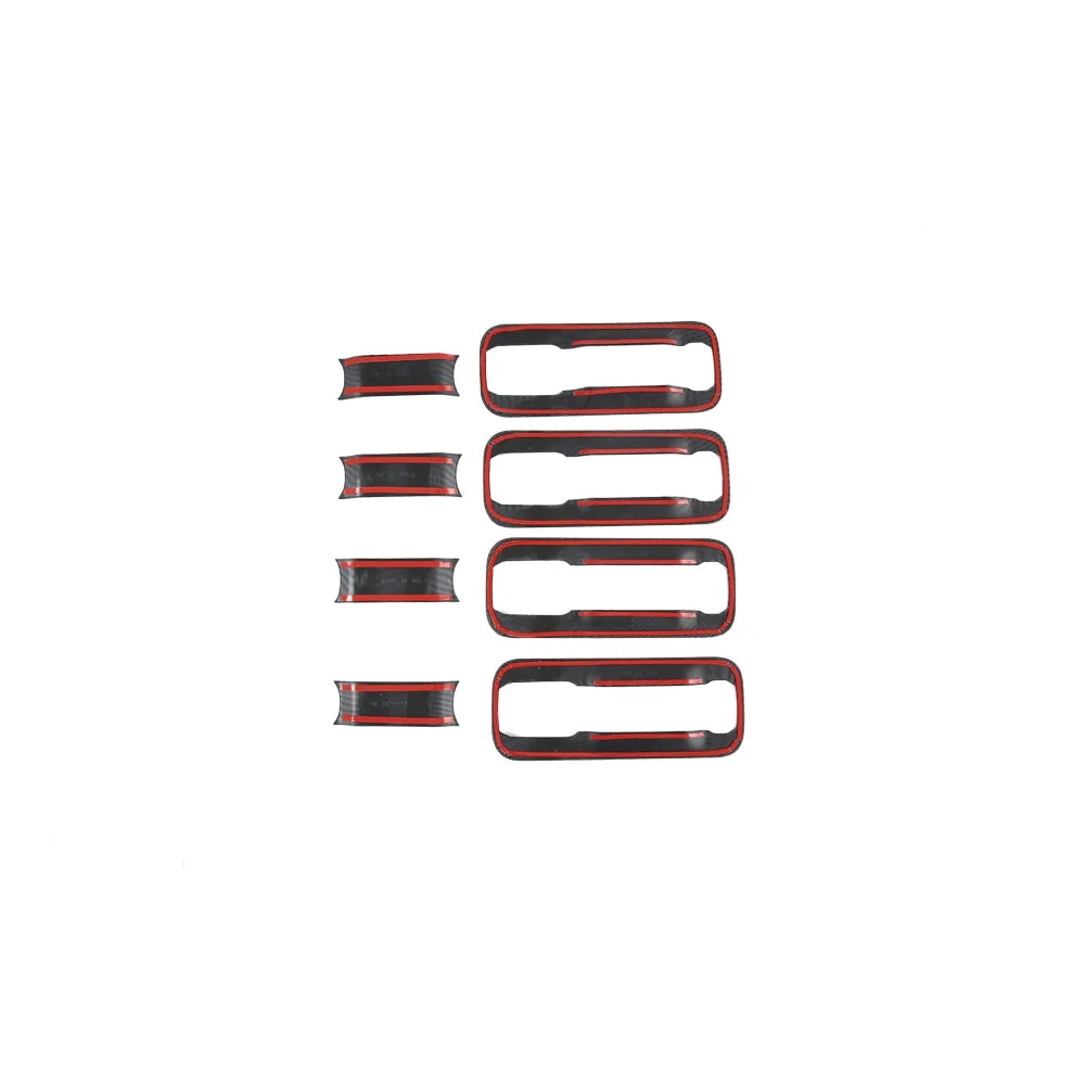 8 Pcs/Set ABS Imitate Carbon Fiber Handle Bowl Cover Door Lock Panel Frame For Ford F-150 Raptor 2015-2020 Car Exterior Decorative Sticker S534196
