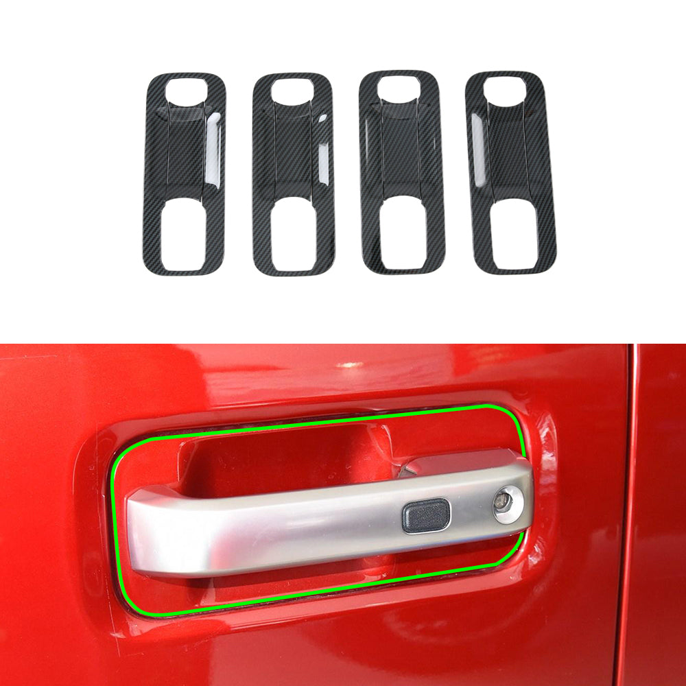 8 Pcs/Set ABS Imitate Carbon Fiber Handle Bowl Cover Door Lock Panel Frame For Ford F-150 Raptor 2015-2020 Car Exterior Decorative Sticker S534196
