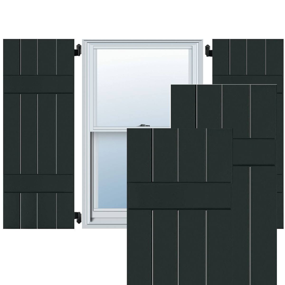 Real Wood Pine Board-n-Batten Shutters G522643