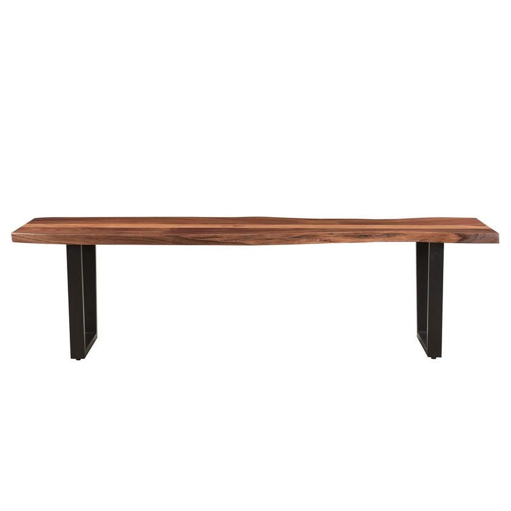 66" Live Edge Solid Wood Dining Bench Z70737