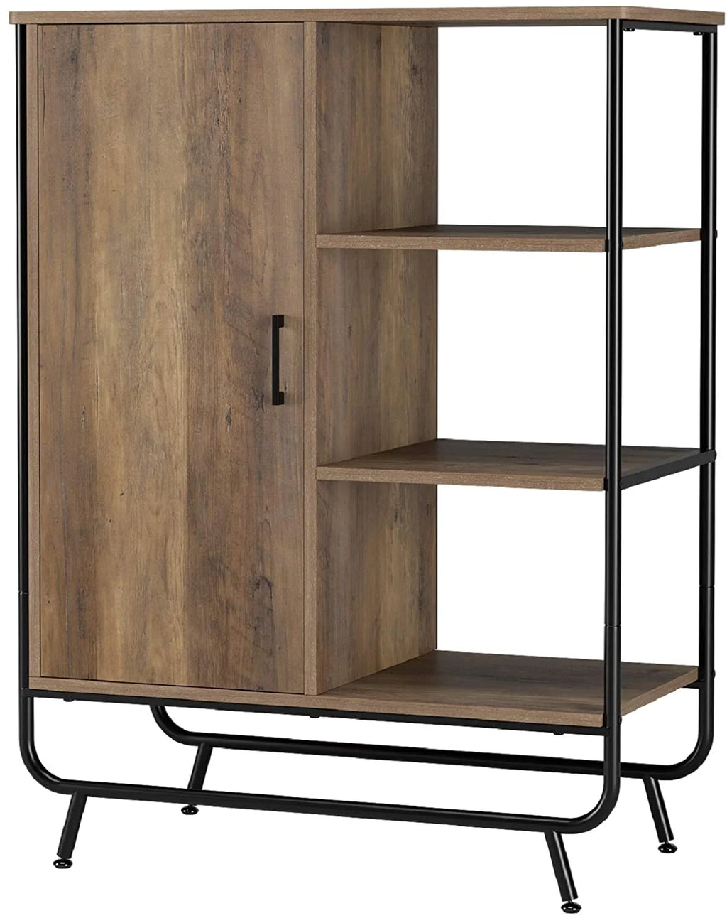 Metal Framed Bookcase with 3 Open Shelves U843