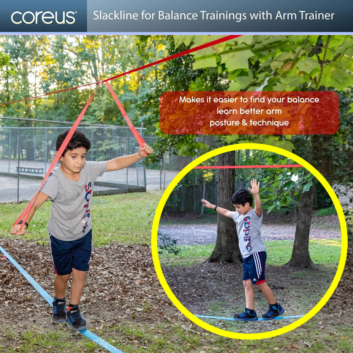 Ninja Warrior Obstacle Course for Kids Slackline 52 Ft N361451