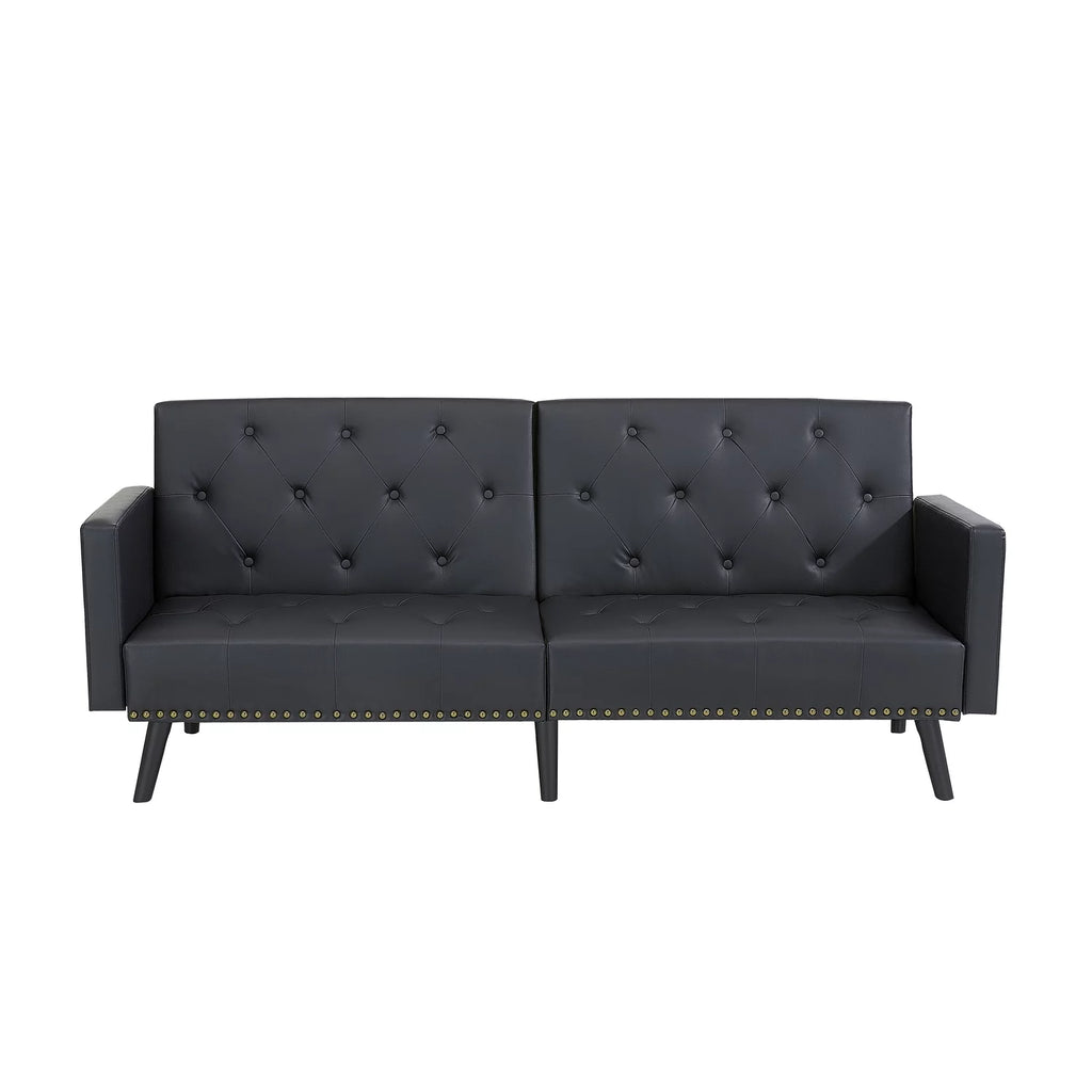 Black Convertible Futon Sofa Bed E88642