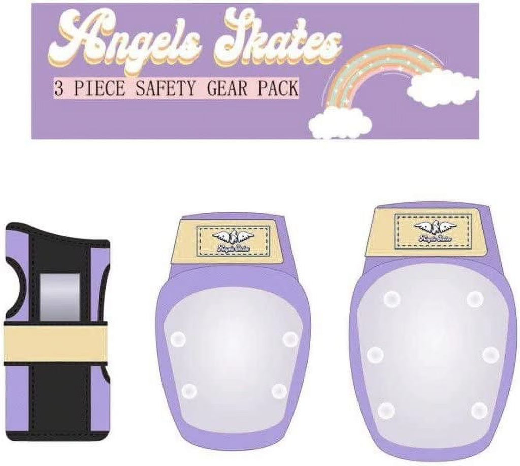 Purple Medium 6-Piece Knee Pads Elbow Pads Wrist Guards Safety Gear Pack W60975