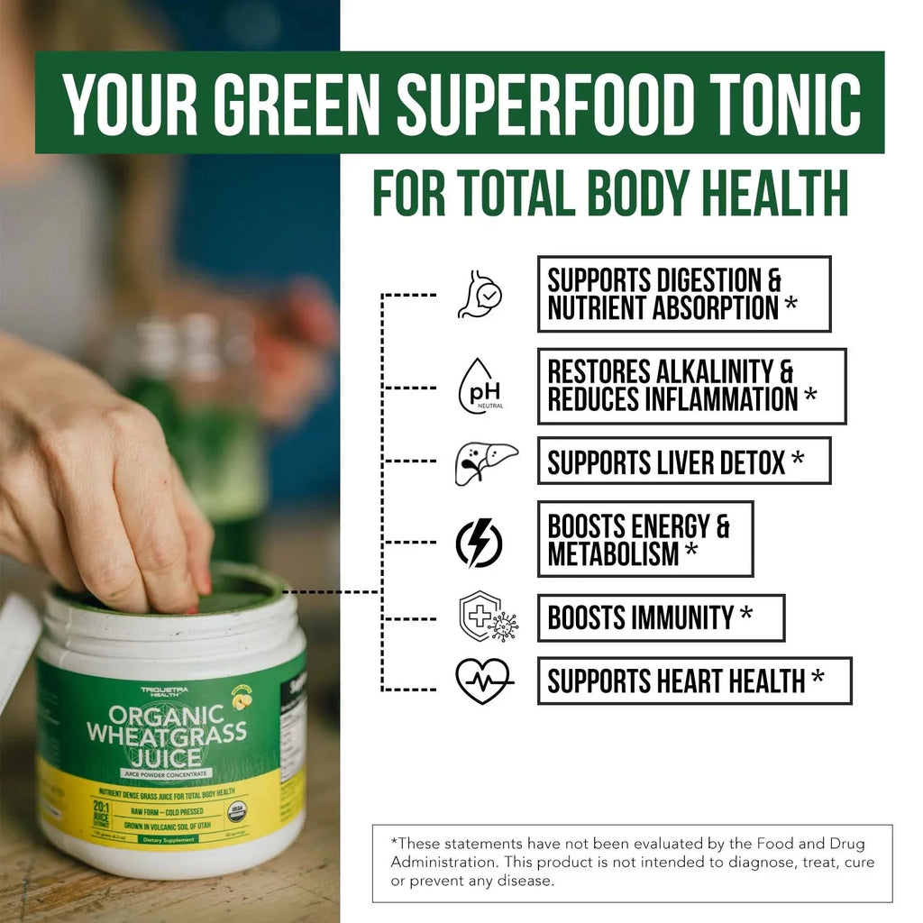 Organic Wheatgrass Juice Powder Lemon Flavor E818025