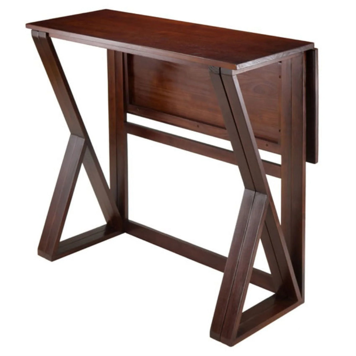 3-Pc Drop Leaf High Table with 2 Cushion Round Seat Stools F201