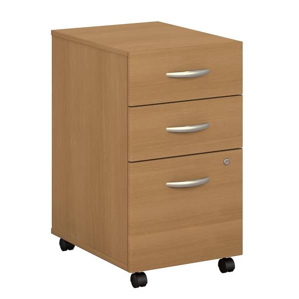 3 Drawer Mobile File Cabinet Light Oak B8831