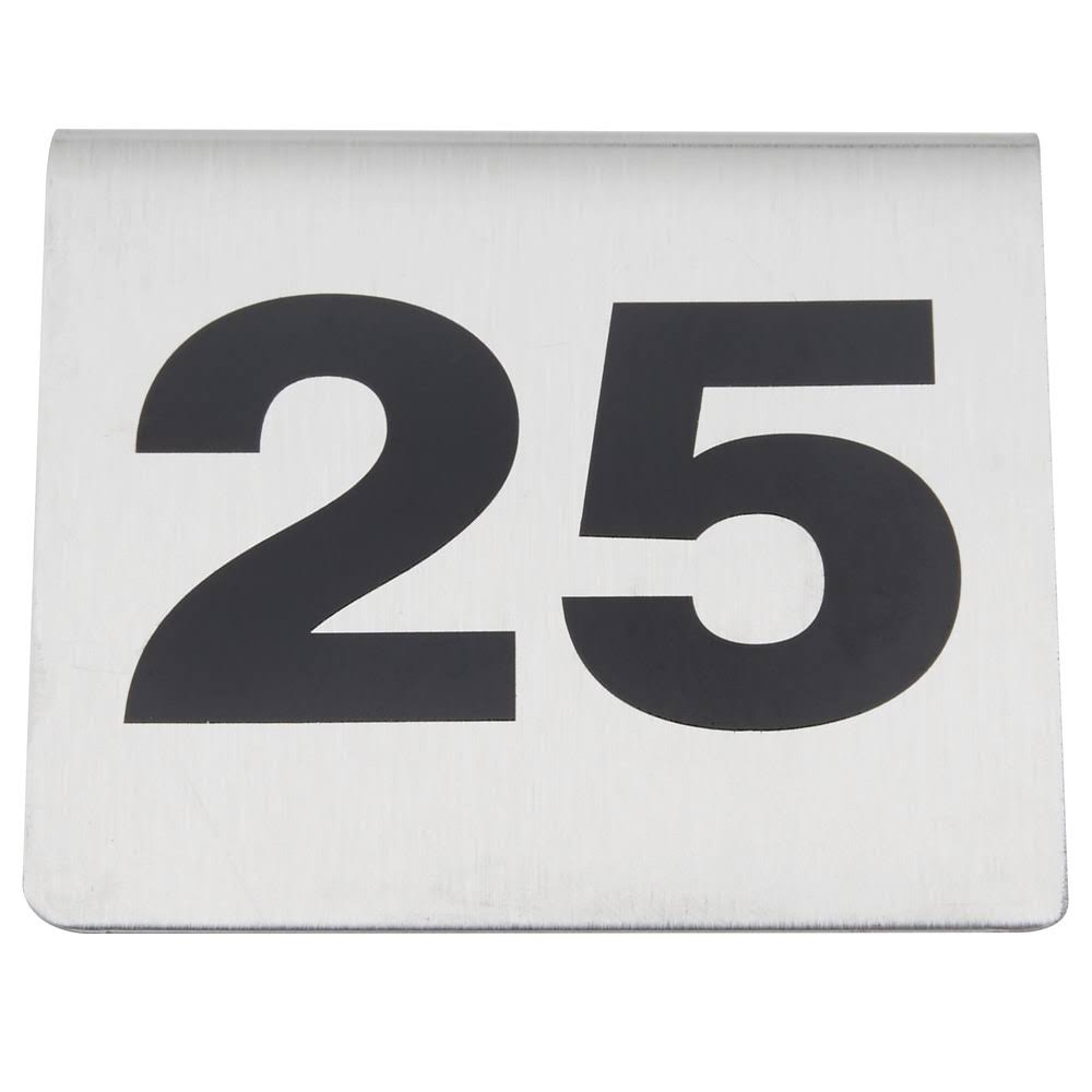 Stainless Steel Number Tents 1-25 P199