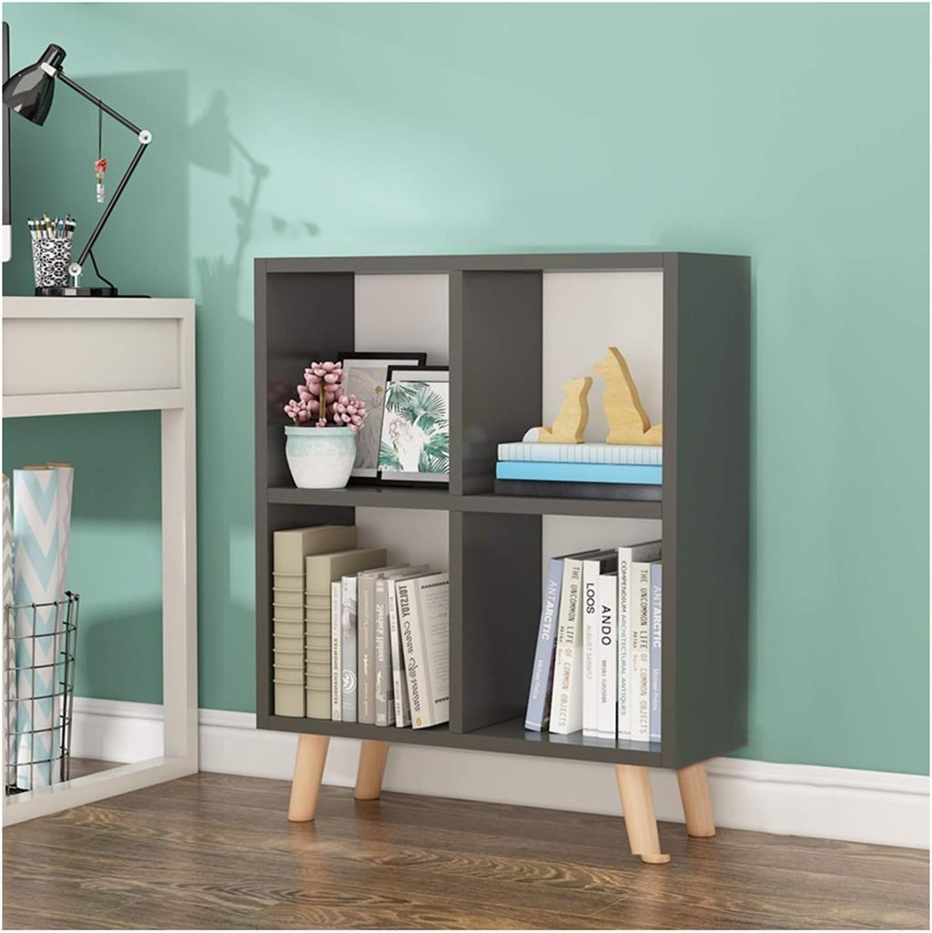 2-Tier Open Shelf Wood Bookcase R209