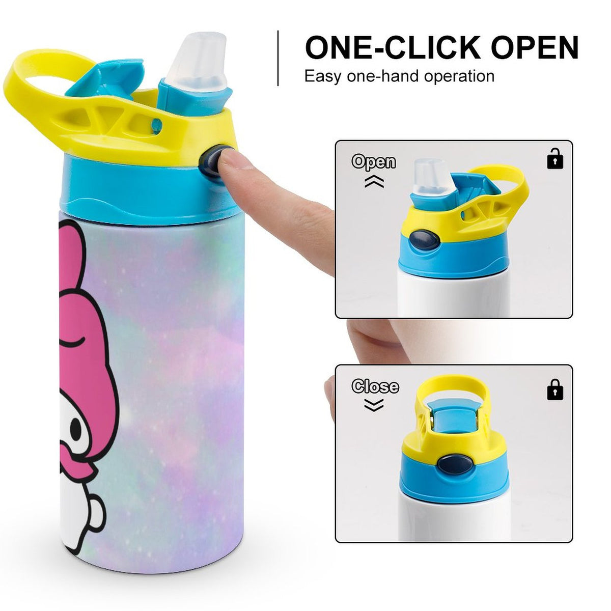 My Melody Children's Water Bottle Vacuum Insulated Stainless Steel Cup With Straw K538