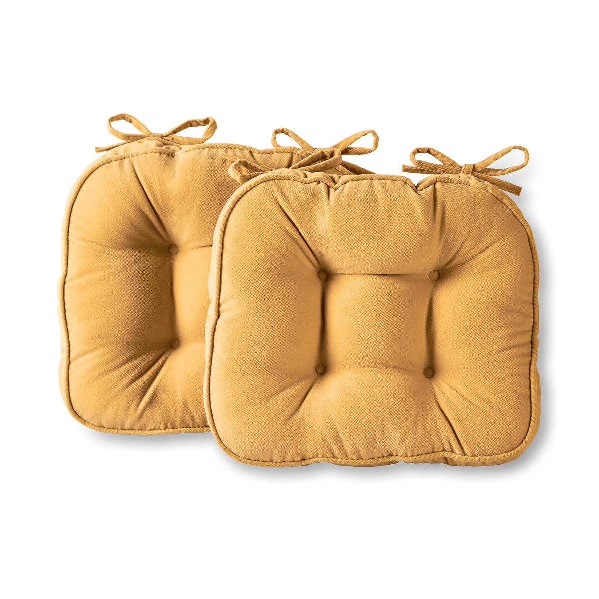 Cream Reversible Chair Pad Set 2 Pack I47044