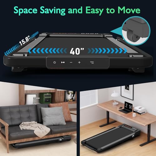 Under Desk Treadmill 2 in 1 Portable Walking Treadmill with Remote Control D8613