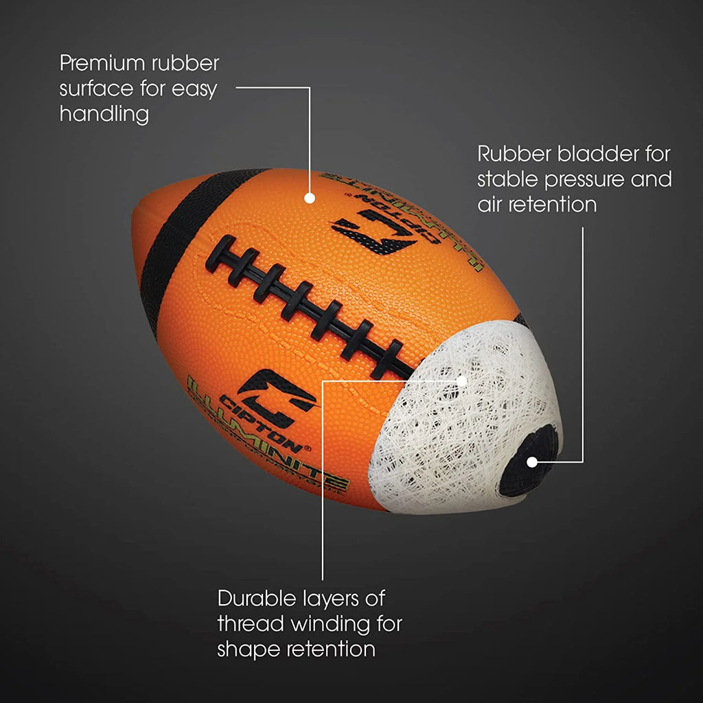 Light Up Official Size Water Resistant Football with Pump V2170