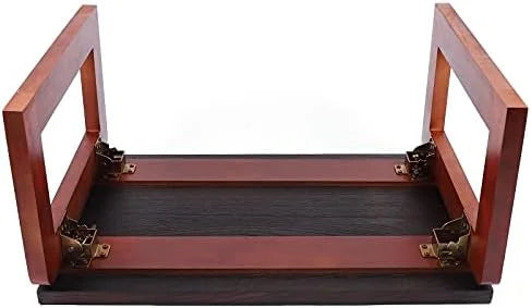 Walnut Oval Nesting Coffee Table Set of 2 with Metal Legs E5233